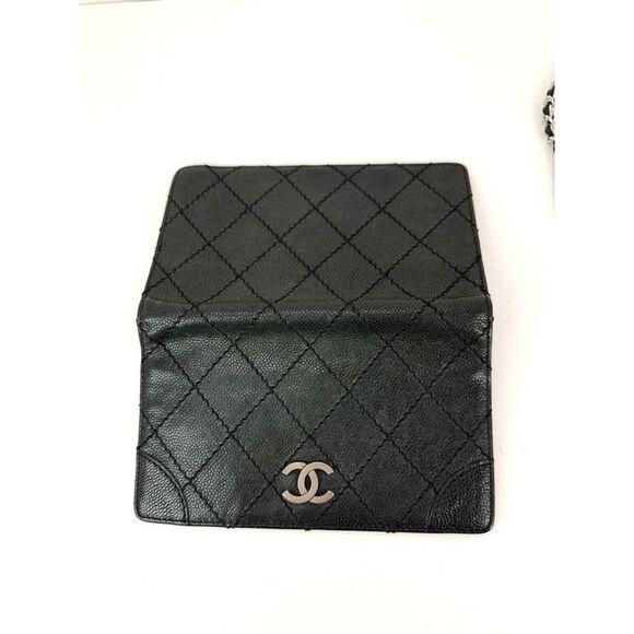 Chanel Vintage Wild Stitch Black Caviar Wallet - Picture 5 of 8
